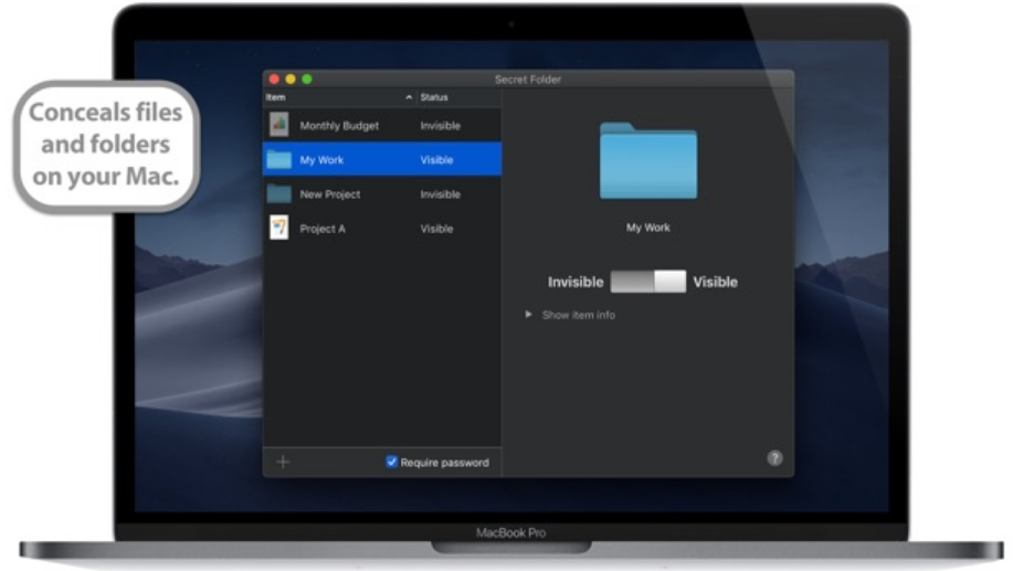 文件隐藏工具 Secret Folder for Mac v11.0.0 破解版（附注册码）