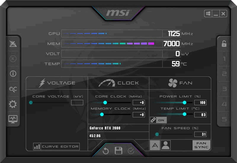 微星显卡超频工具 MSI Afterburner 4.6.5 Build 16370 中文免费版