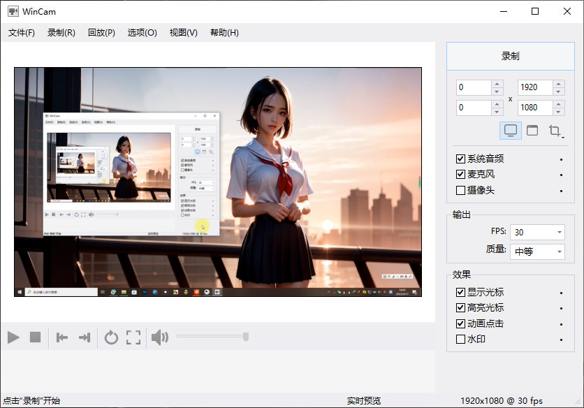 轻量级屏幕录像工具 WinCam 3.6 + x64 中文多语免费版