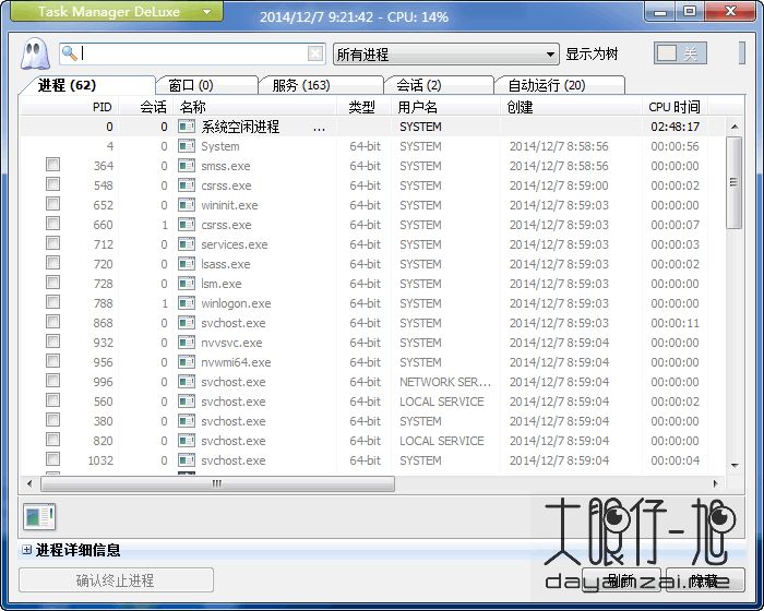 豪华版任务管理器 MiTeC Task Manager DeLuxe 3.5.1.0 + x64 绿色汉化版